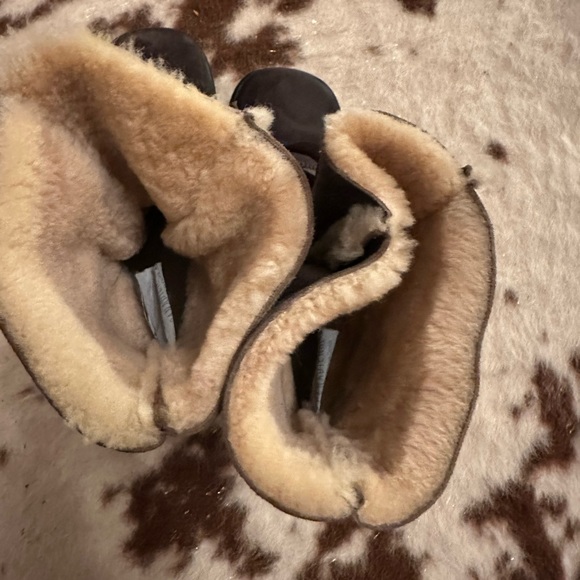 La Canadienne Always Waterproof Shearling Lined boots Brown Suede boots sz 7 - Picture 6 of 10